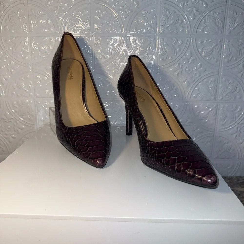 Michael Kors Brown Snakeskin Heels
